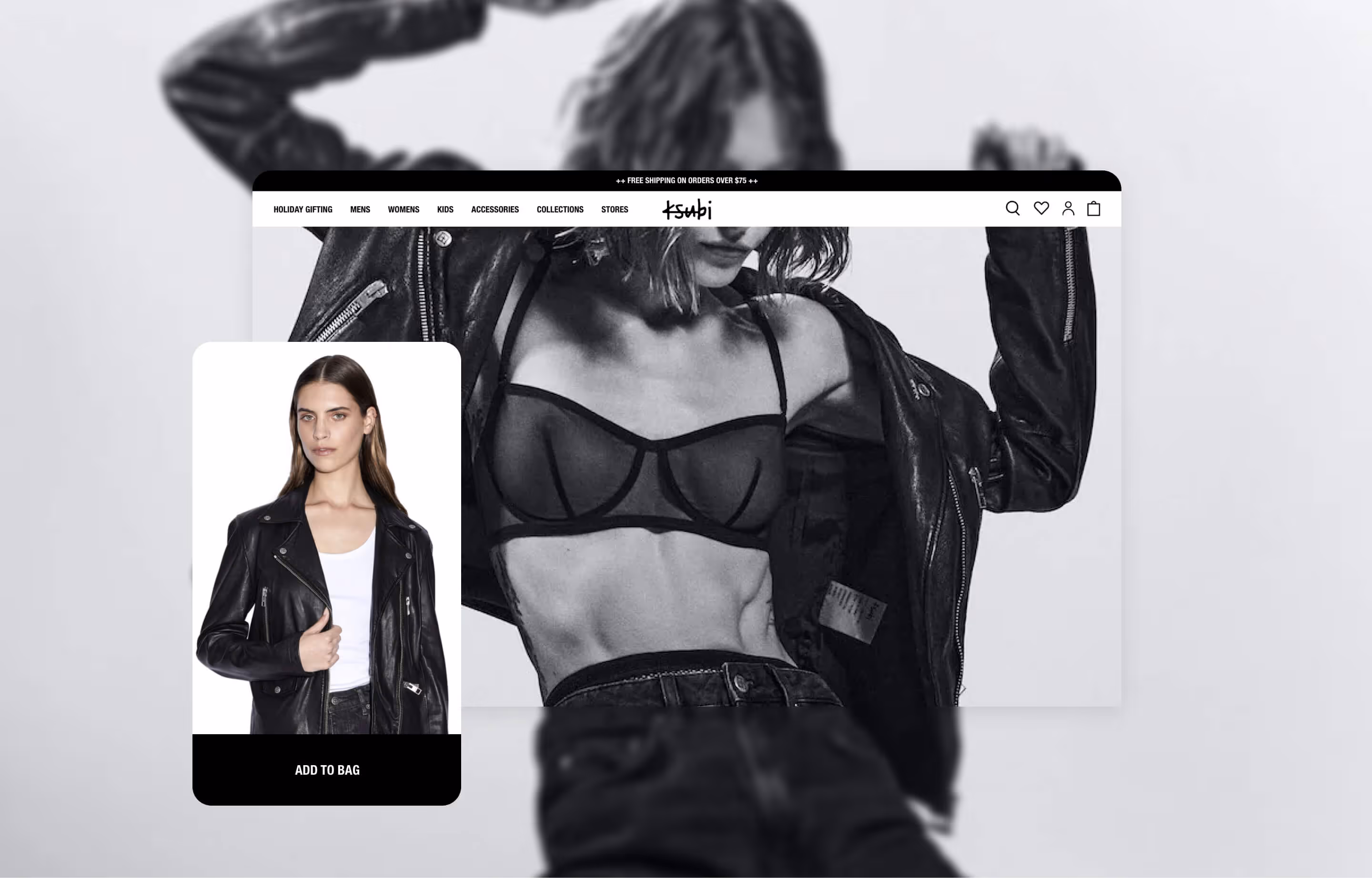 Ksubi ecommerce website by Moustache Republic