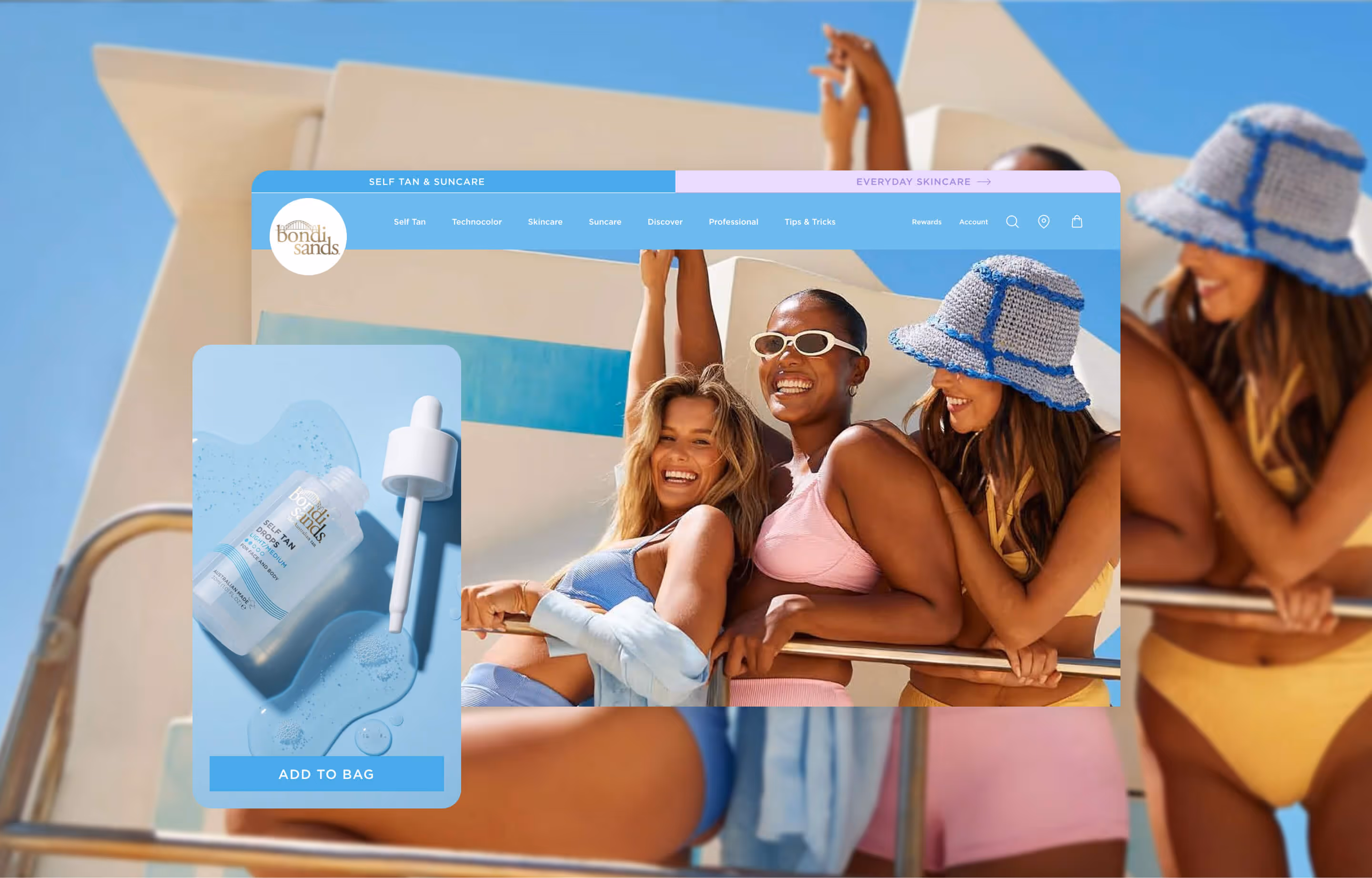Bondi Sands ecommerce website by Moustache Republic