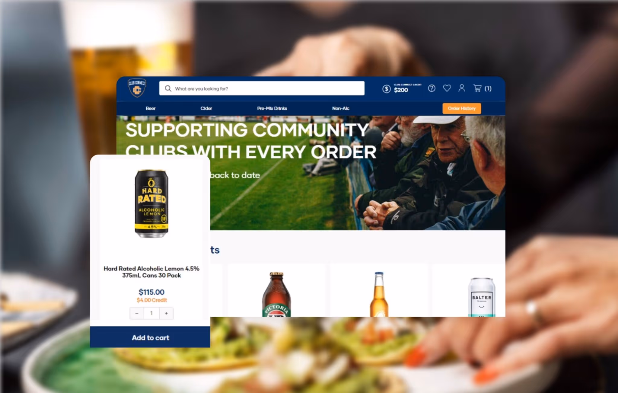 Asahi Club Connect ecommerce website by Moustache Republic