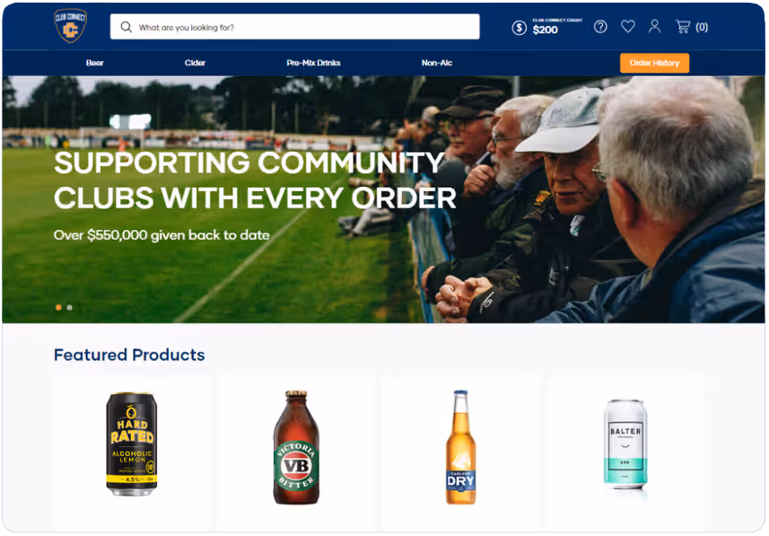 Asahi Club Connect website on desktop