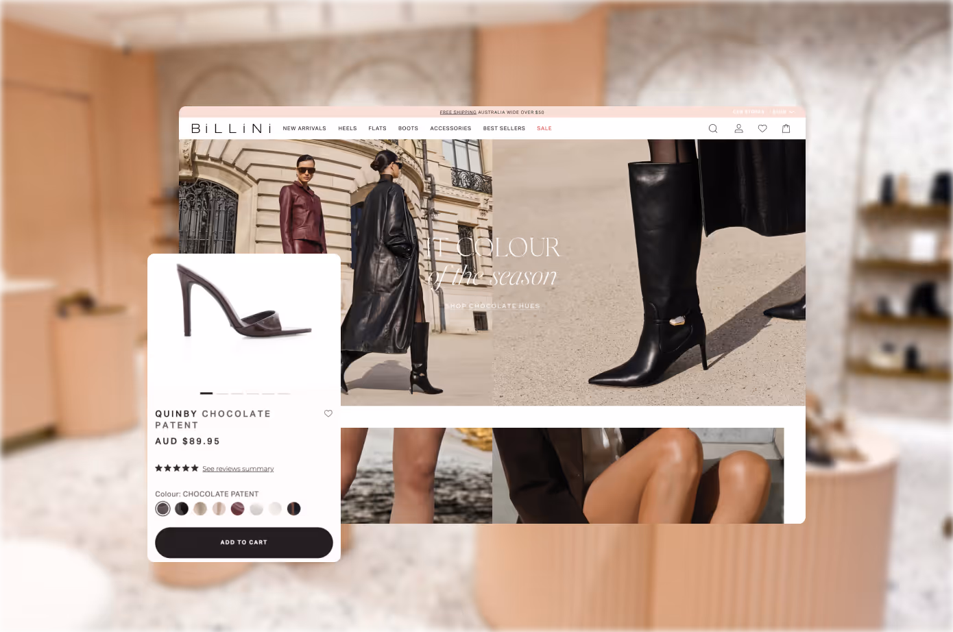 Billini ecommerce website by Moustache Republic