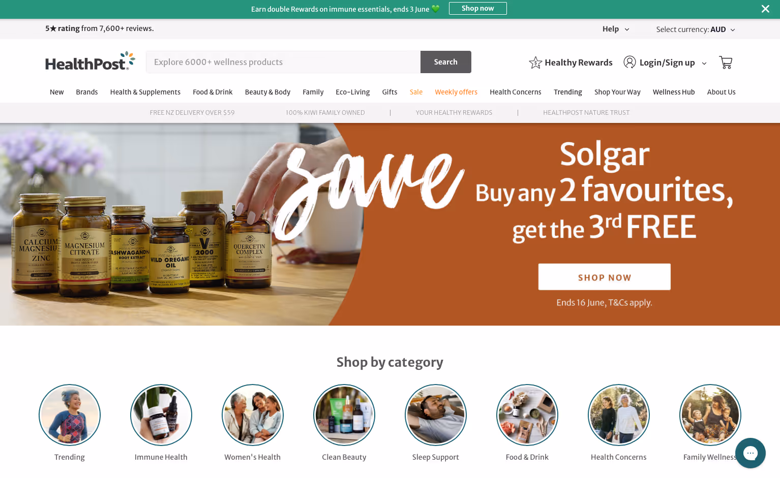 HealthPost website on desktop