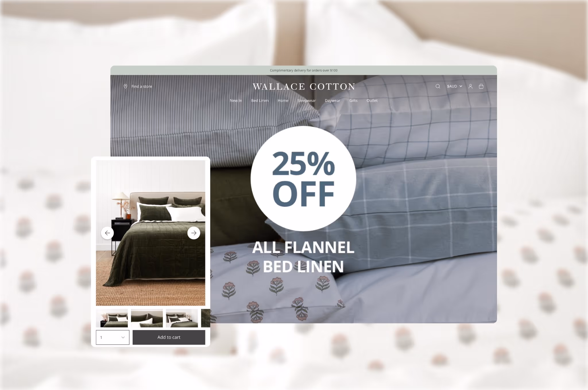 Wallace Cotton ecommerce website by Moustache Republic