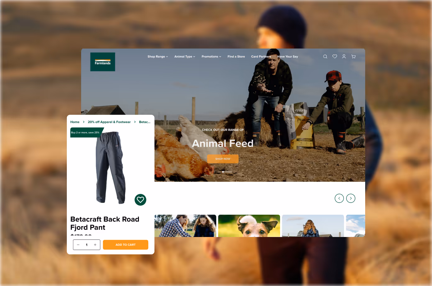 Farmlands ecommerce website by Moustache Republic
