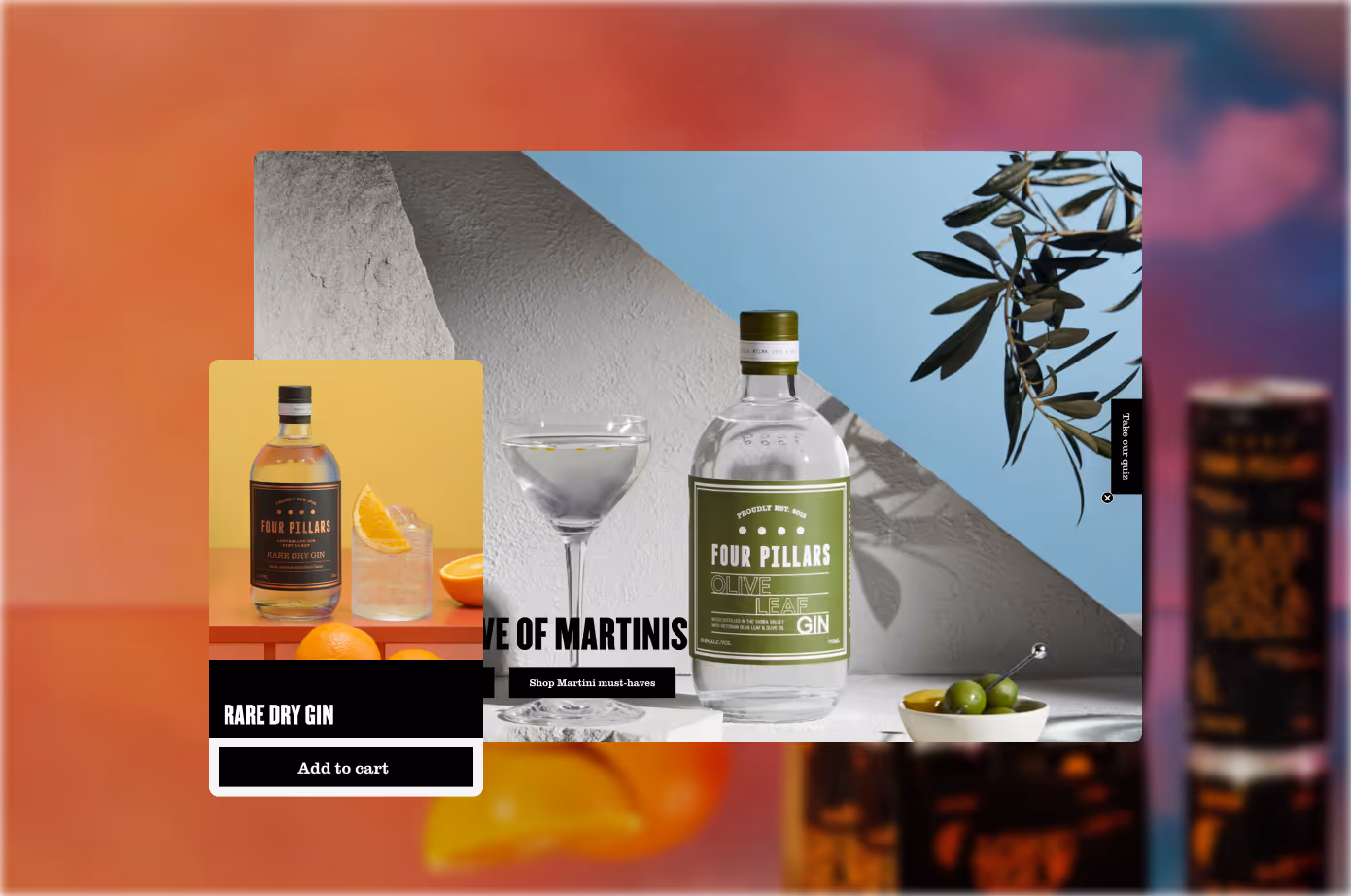 Four Pillars ecommerce website by Moustache Republic