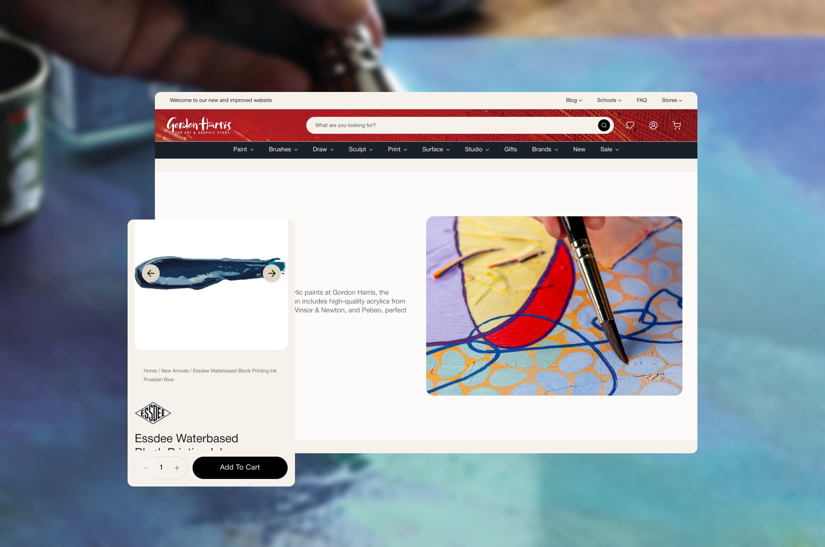 Gordon Harris ecommerce website by Moustache Republic