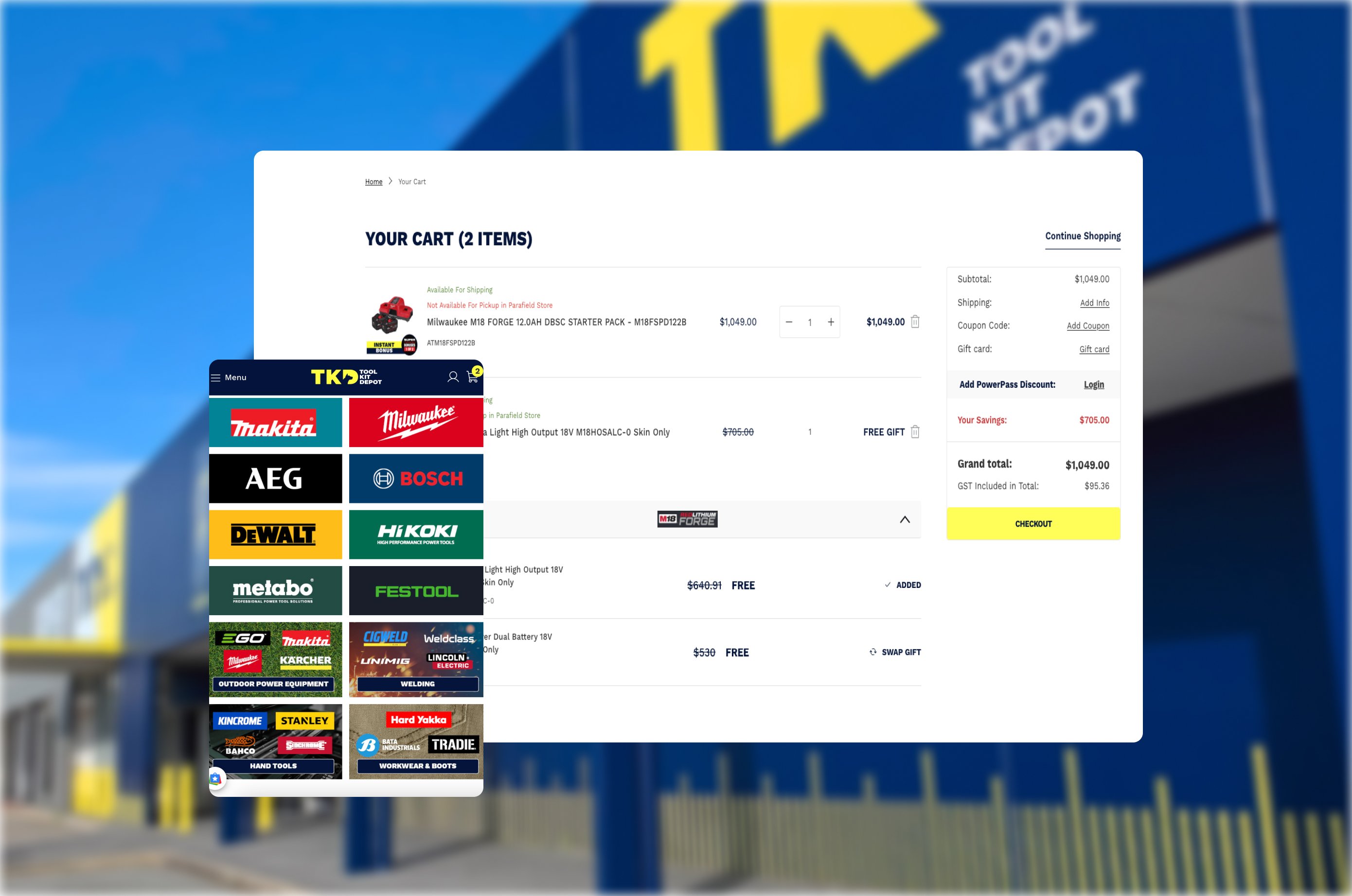 Tool Kit Depot ecommerce website by Moustache Republic
