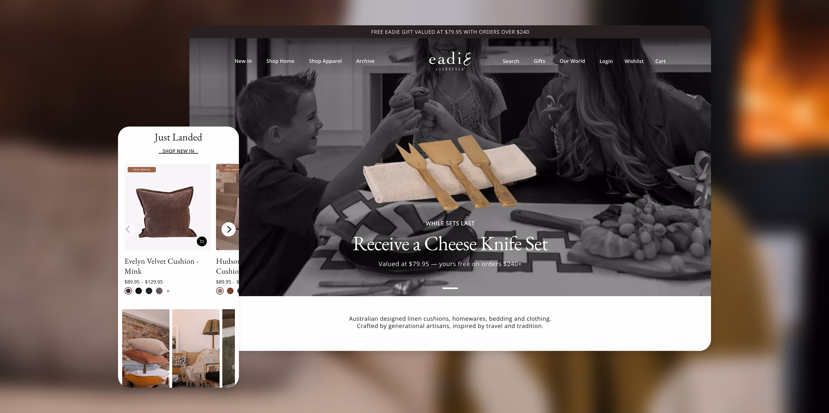 Eadie Lifestyle ecommerce website by Moustache Republic