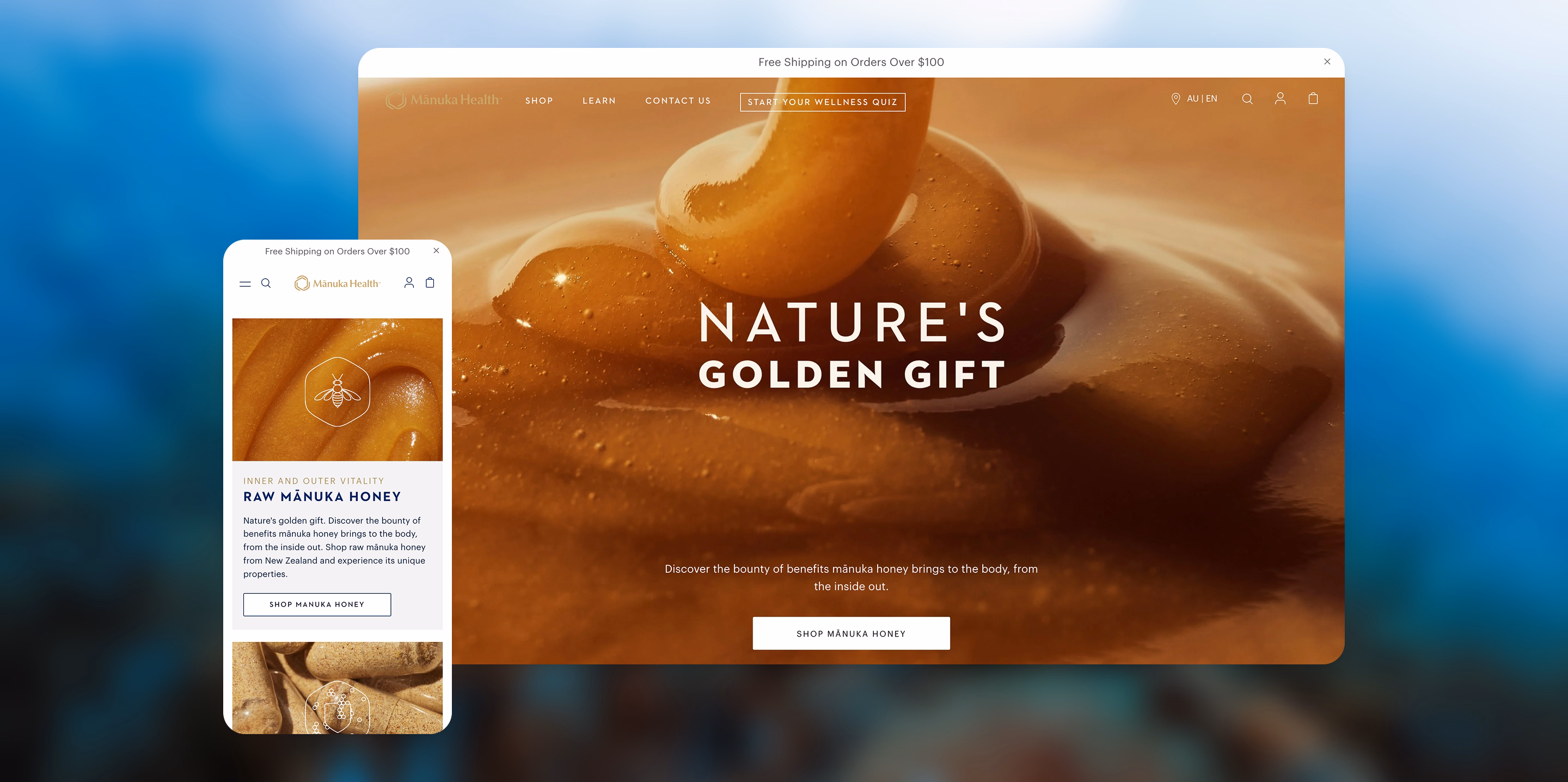 Manuka Health ecommerce website by Moustache Republic