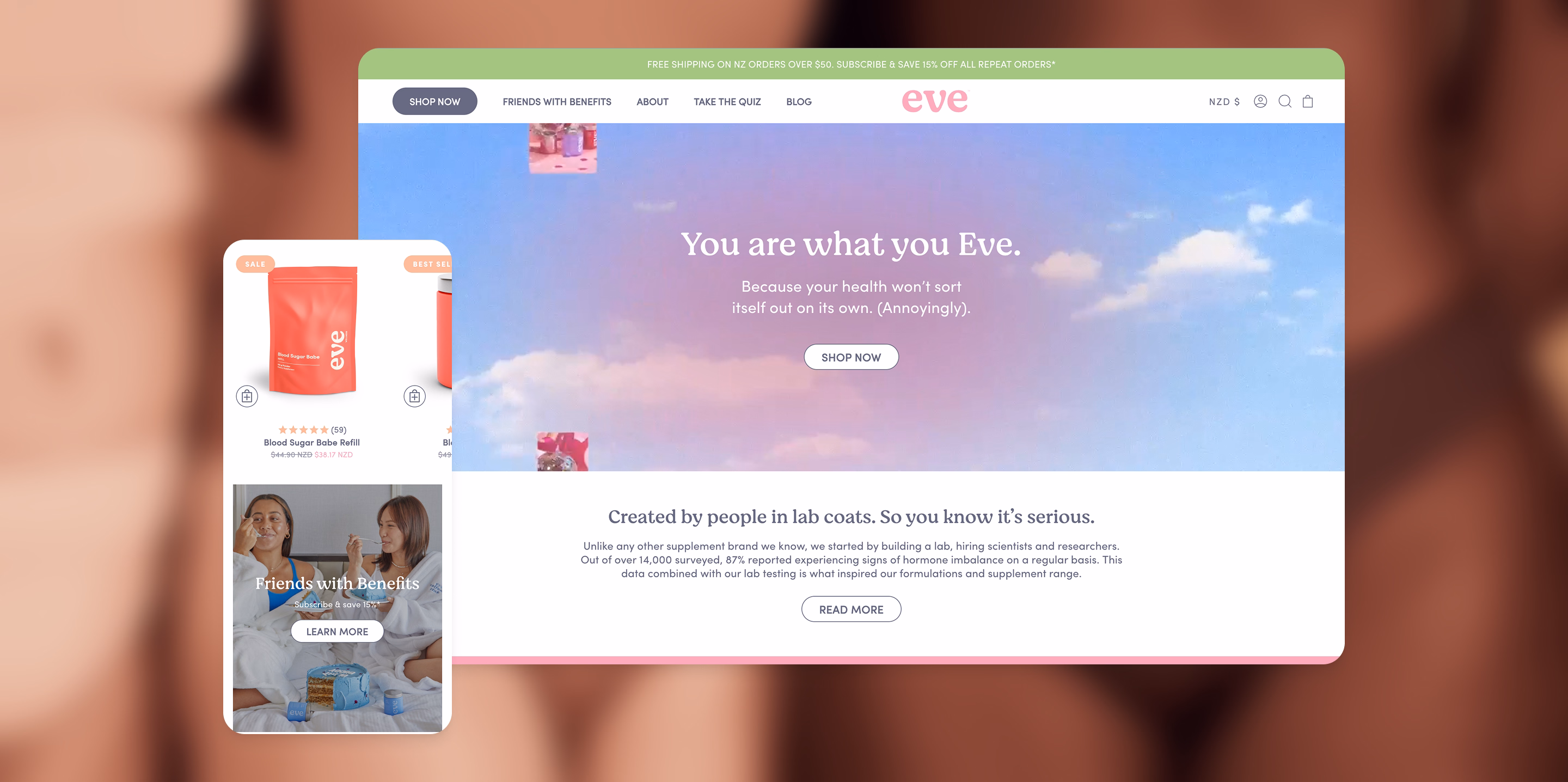 Eve Wellness ecommerce website by Moustache Republic