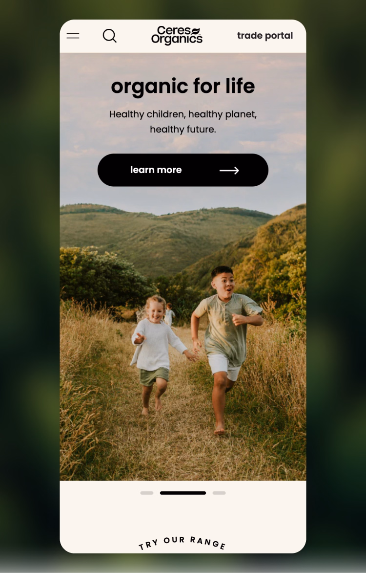 Ceres Organics ecommerce website by Moustache Republic