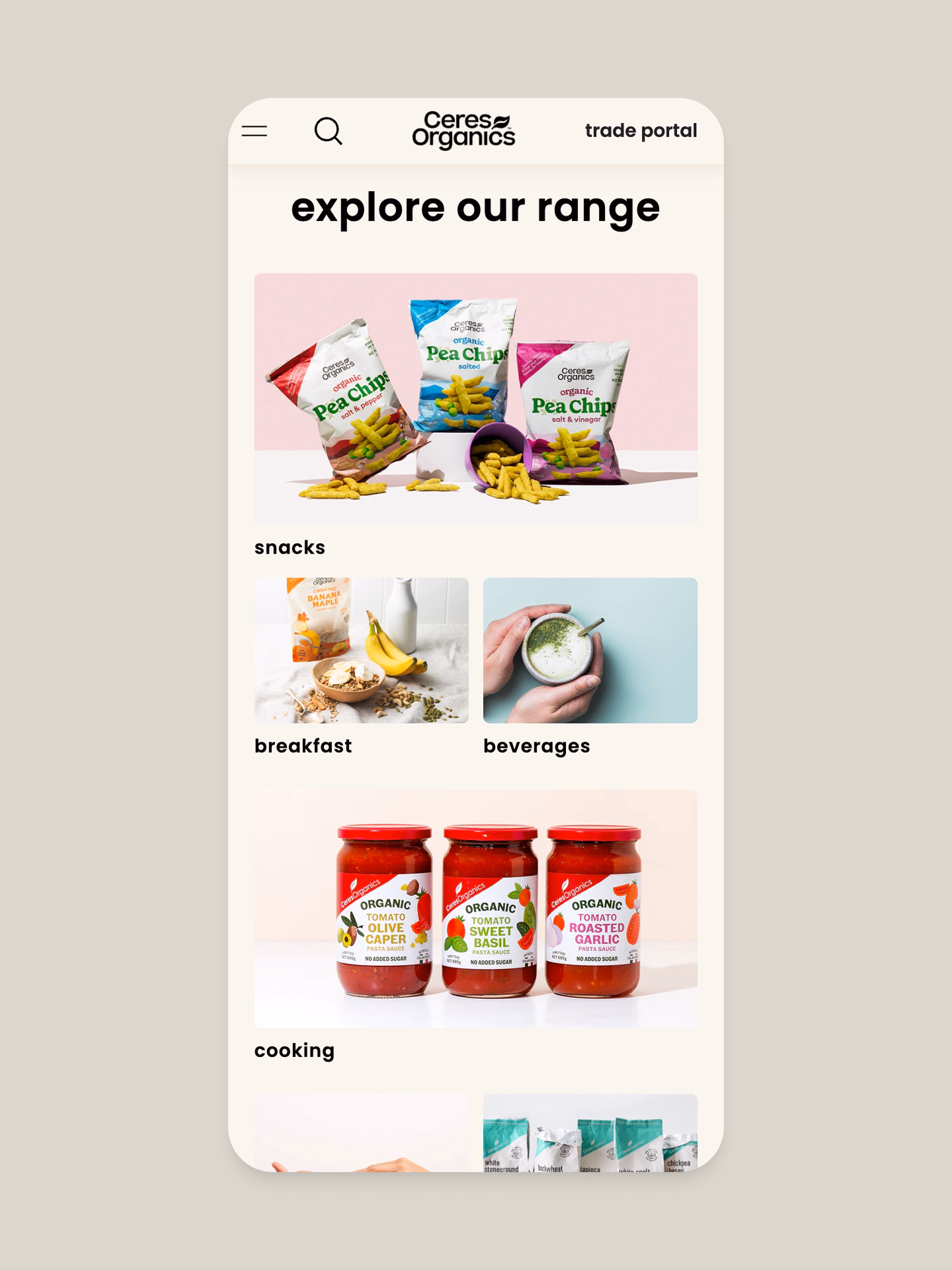Ceres Organics brand imagery