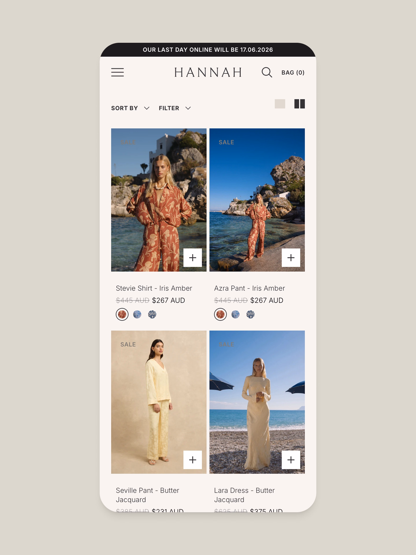 Hannah Artwear brand imagery