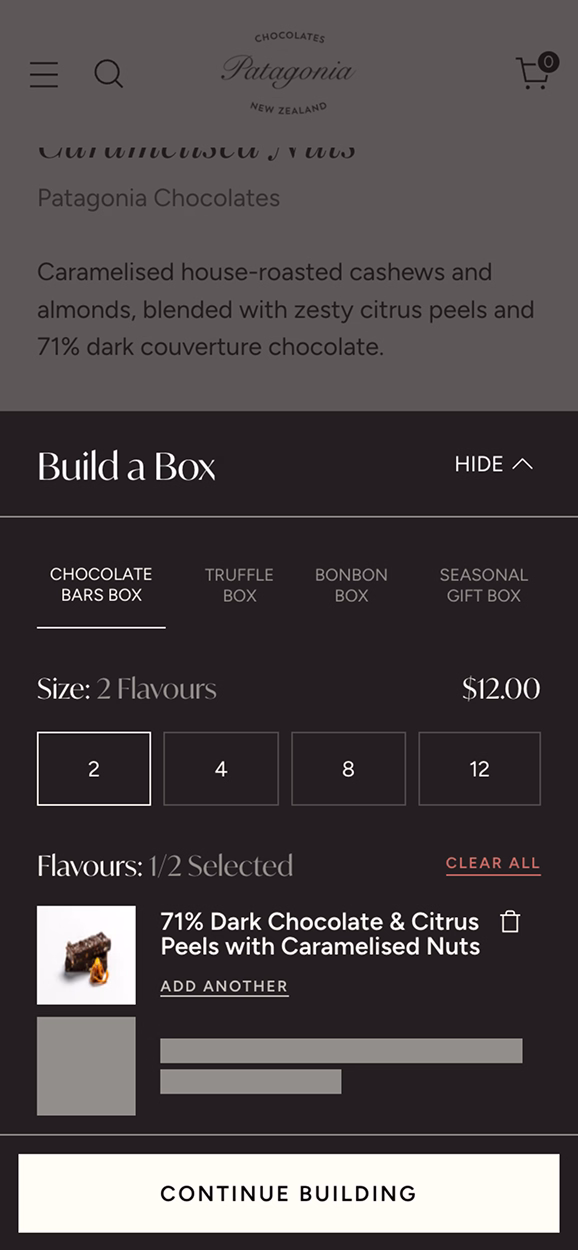 Patagonia Chocolates mobile screen 1