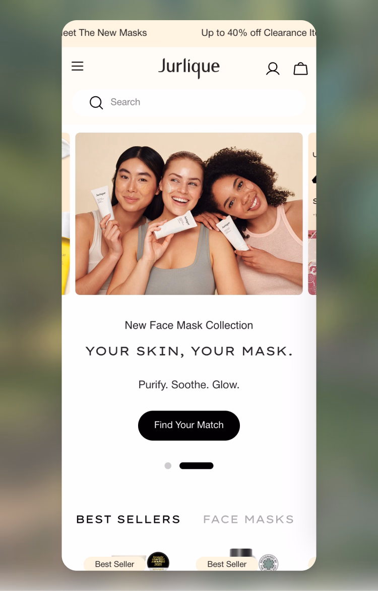 Jurlique ecommerce website by Moustache Republic