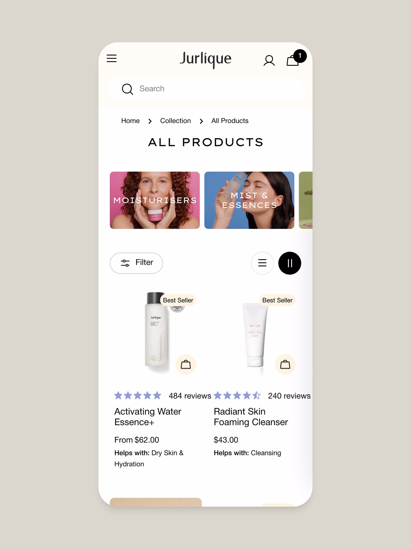 Jurlique brand imagery