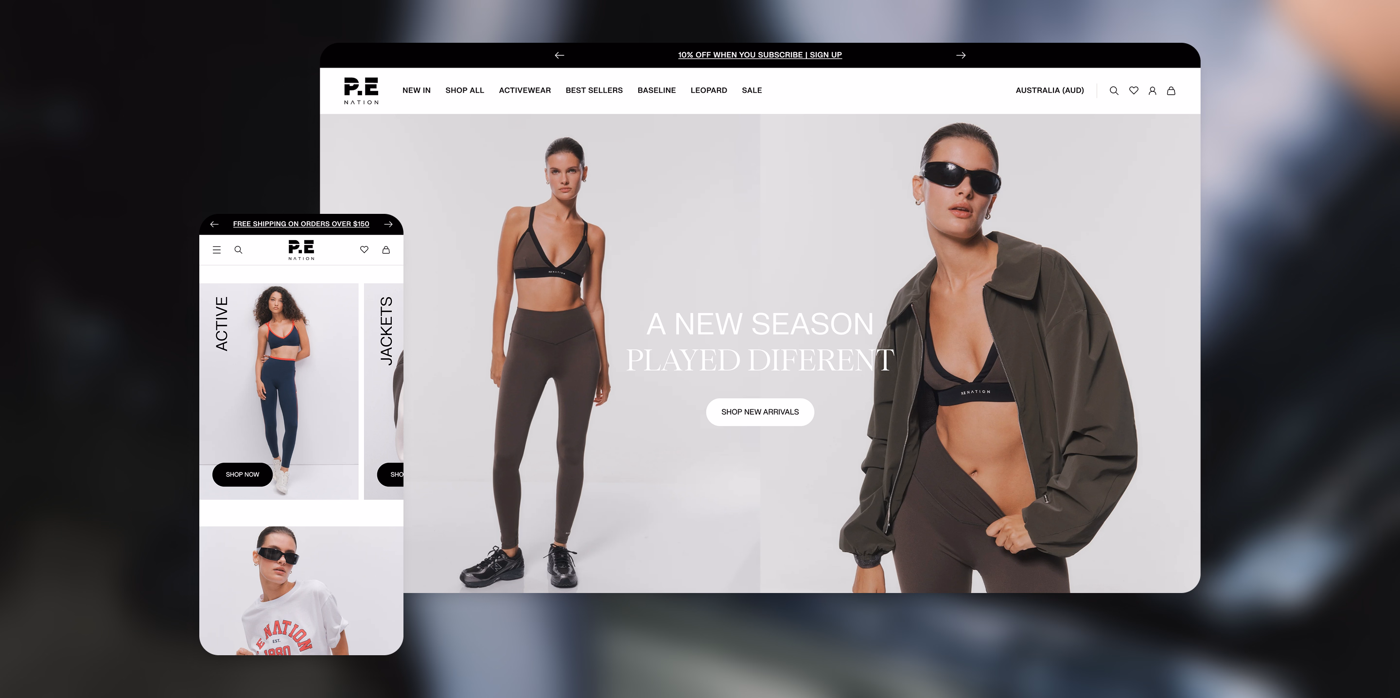 P.E Nation ecommerce website by Moustache Republic
