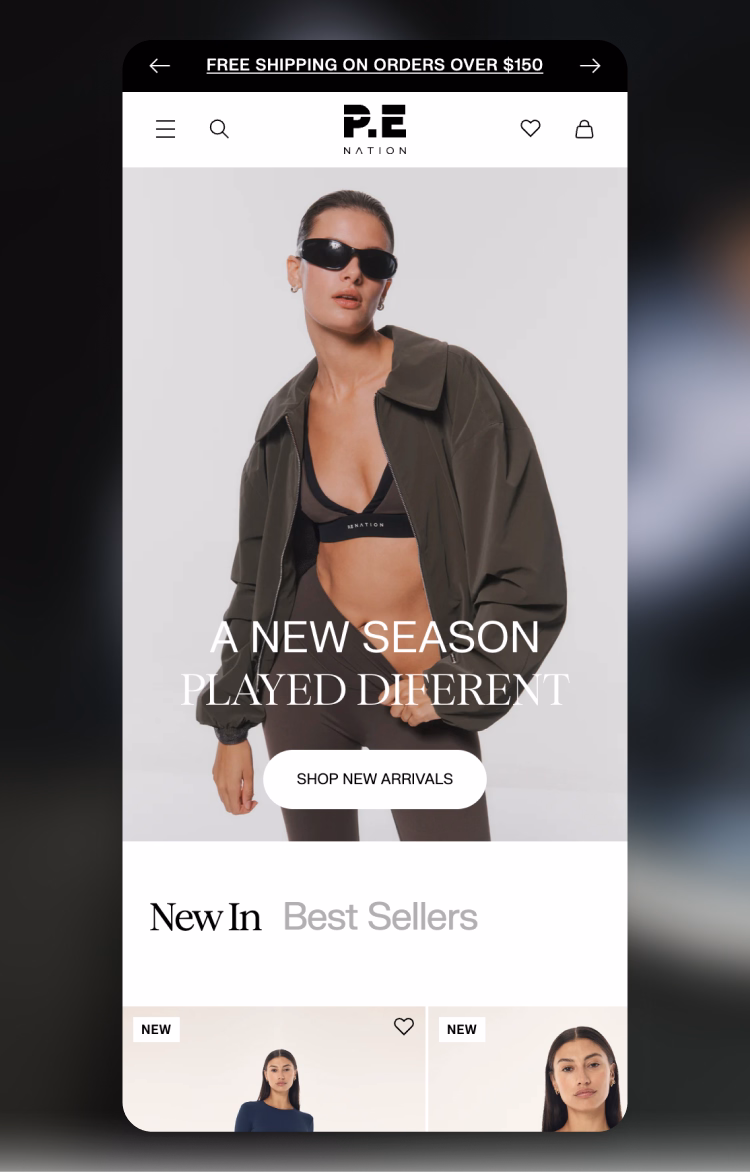 P.E Nation ecommerce website by Moustache Republic