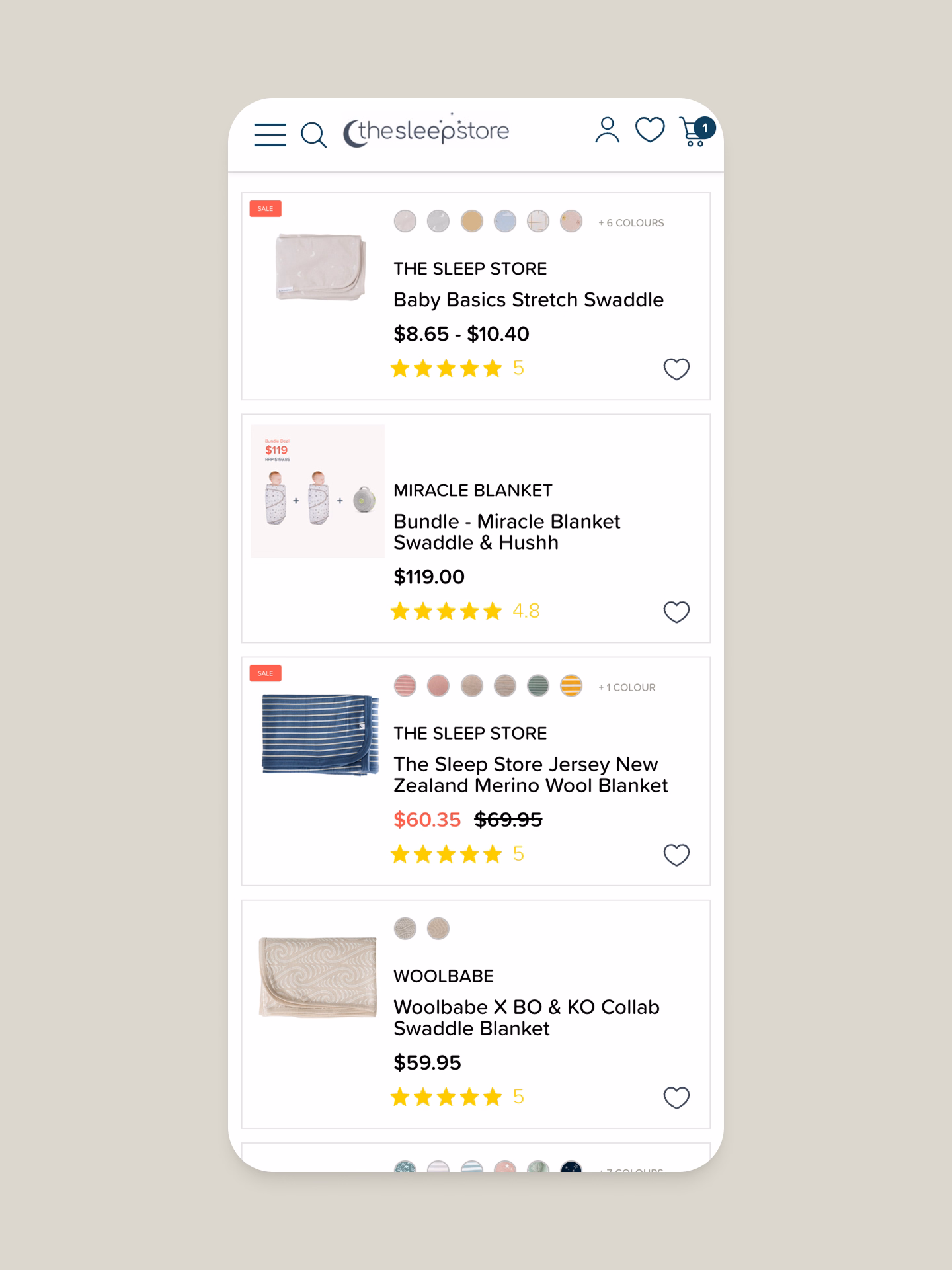 The Sleep Store brand imagery