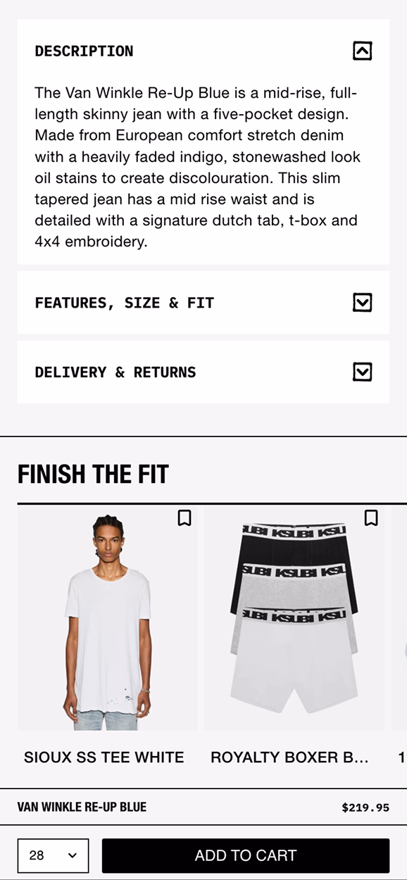 Ksubi mobile screen 1