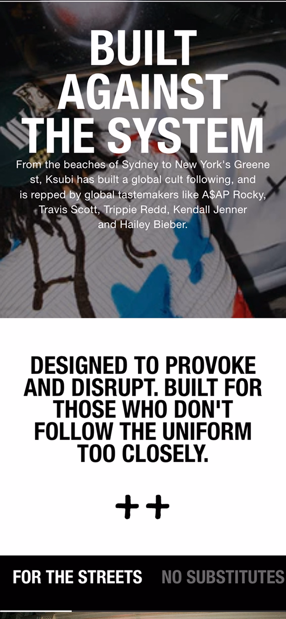 Ksubi mobile screen 5