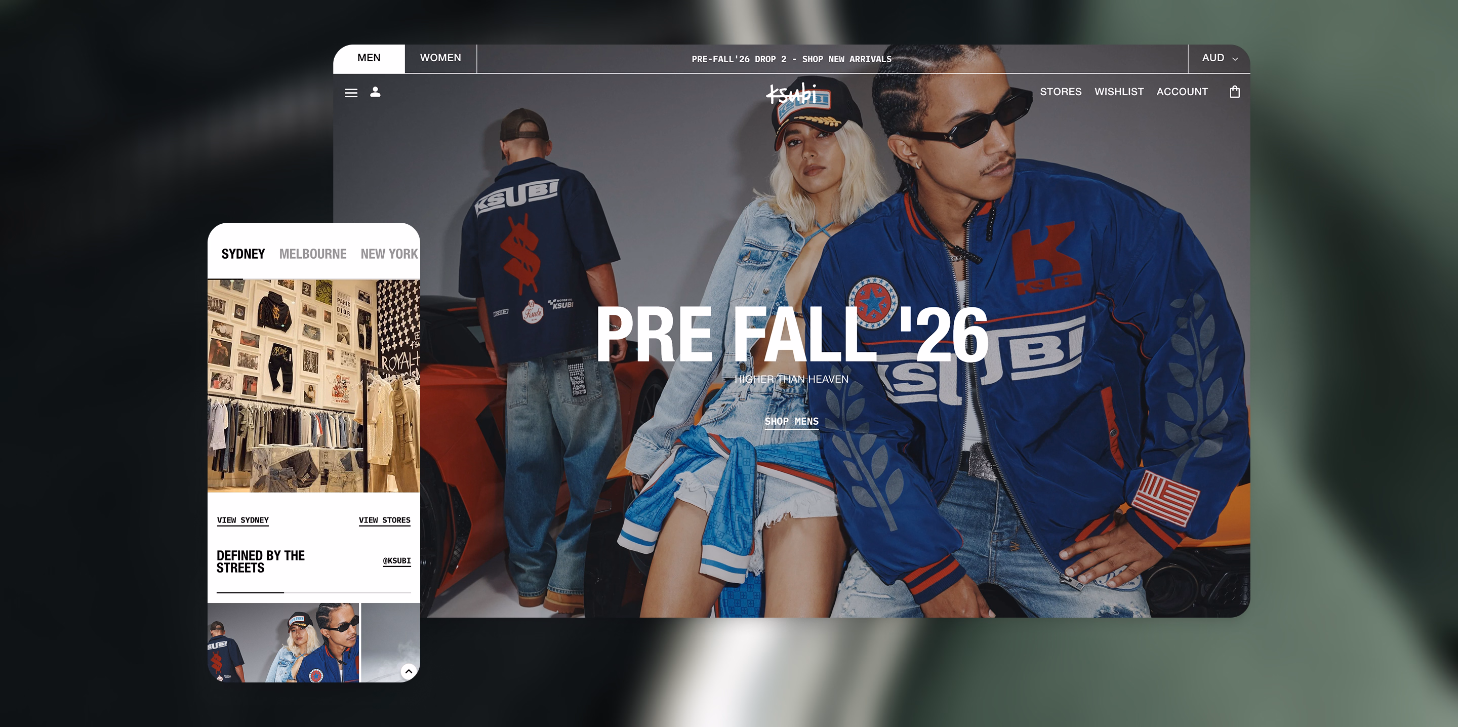 Ksubi ecommerce website by Moustache Republic