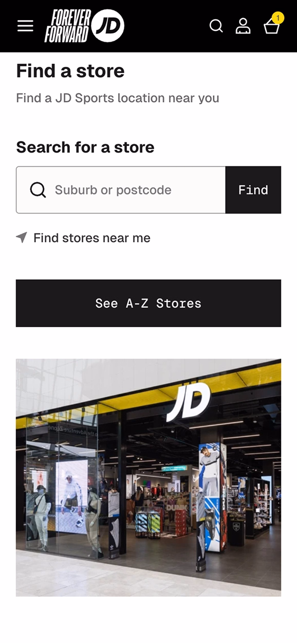 JD Sports SEA Markets mobile screen 5